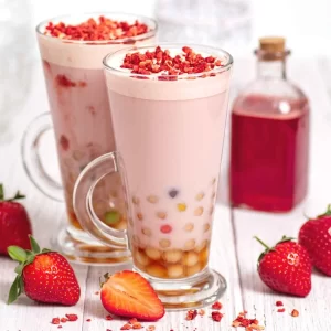 Trà sữa vị dâu